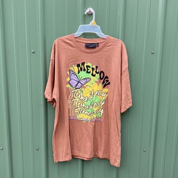 Men's Cotton Oversize Graphic Short Sleeve T-Shirt Size L - Picture 1 of 6